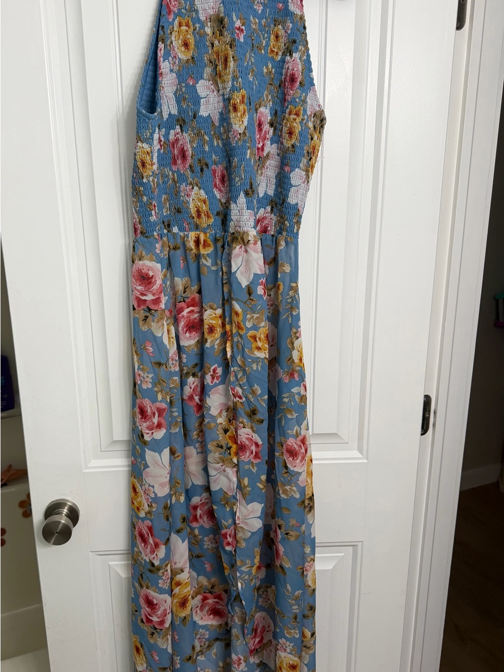 Blue Floral Halter Top